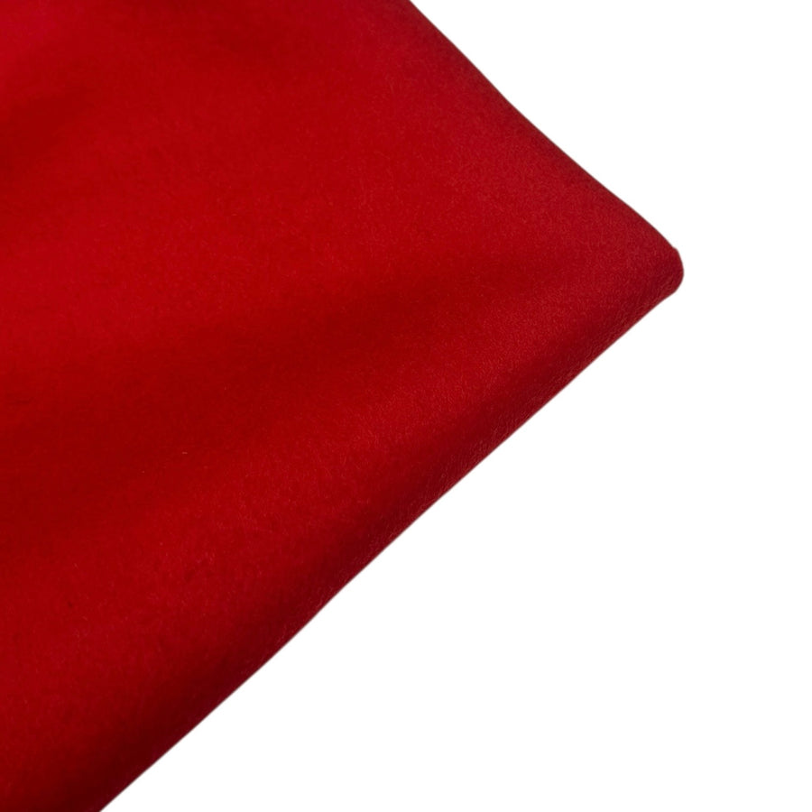 Mohair Wool Coating - Flame Red