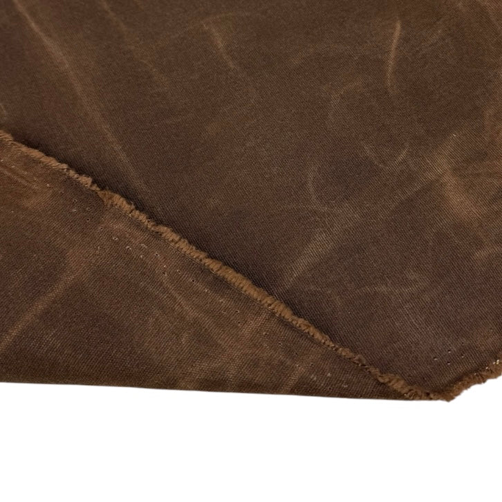 Waxed Cotton Canvas 10oz Beeswax - Brown