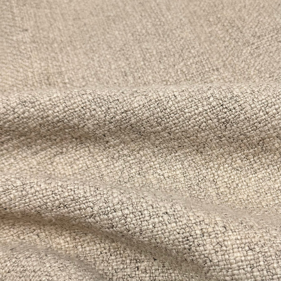 Boucle Wool Upholstery Remnant - Taupe/Black
