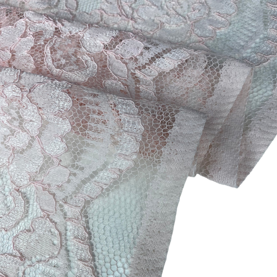 Floral Corded Lace - Light Pink