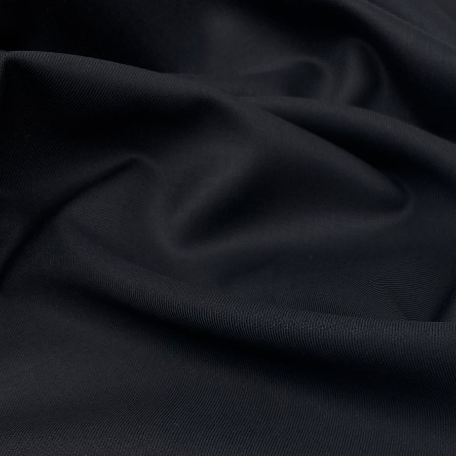130’s Wool Cashmere Suiting - Black