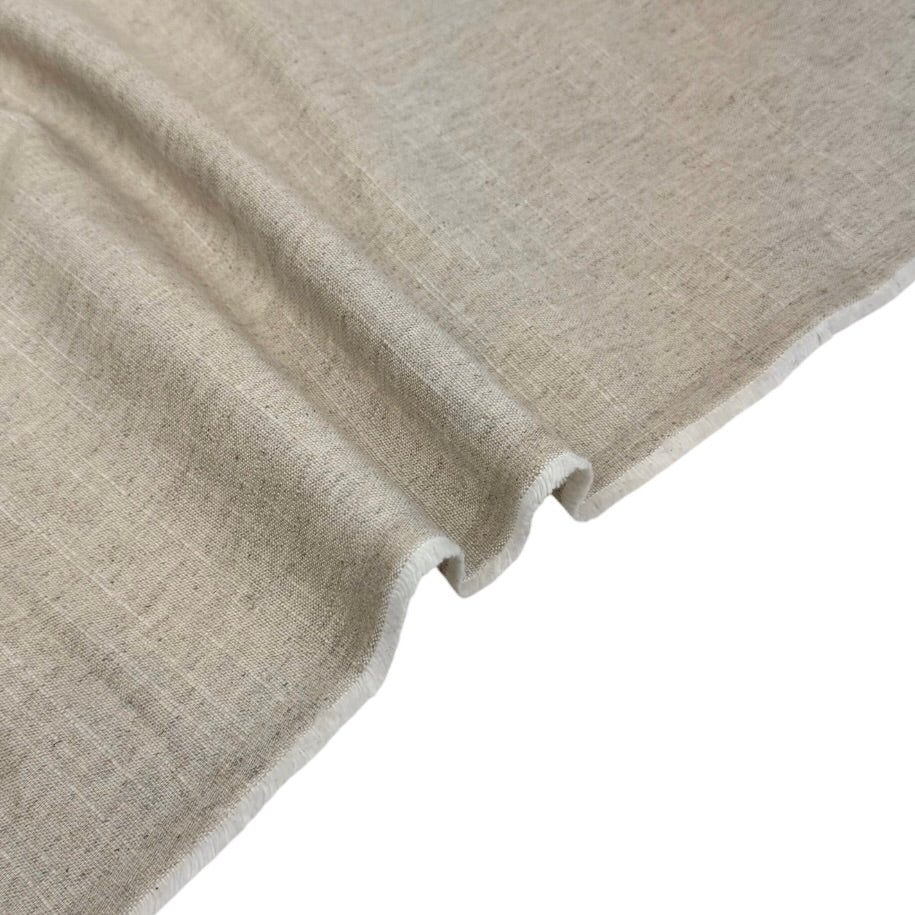 Crosshatch Heavyweight Linen Remnant - Natural