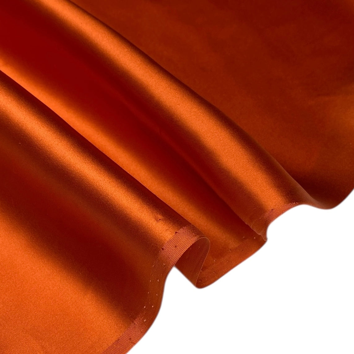 Mulberry Silk Charmeuse Satin - Orange