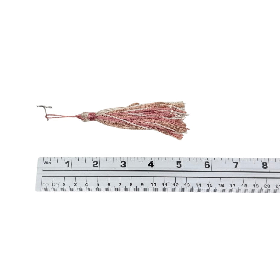 Decorative 4” Tassel - Ivory/Pink/Peach