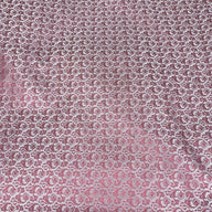 Paisley Silk/Polyester Jacquard - Pink / White - Remnant