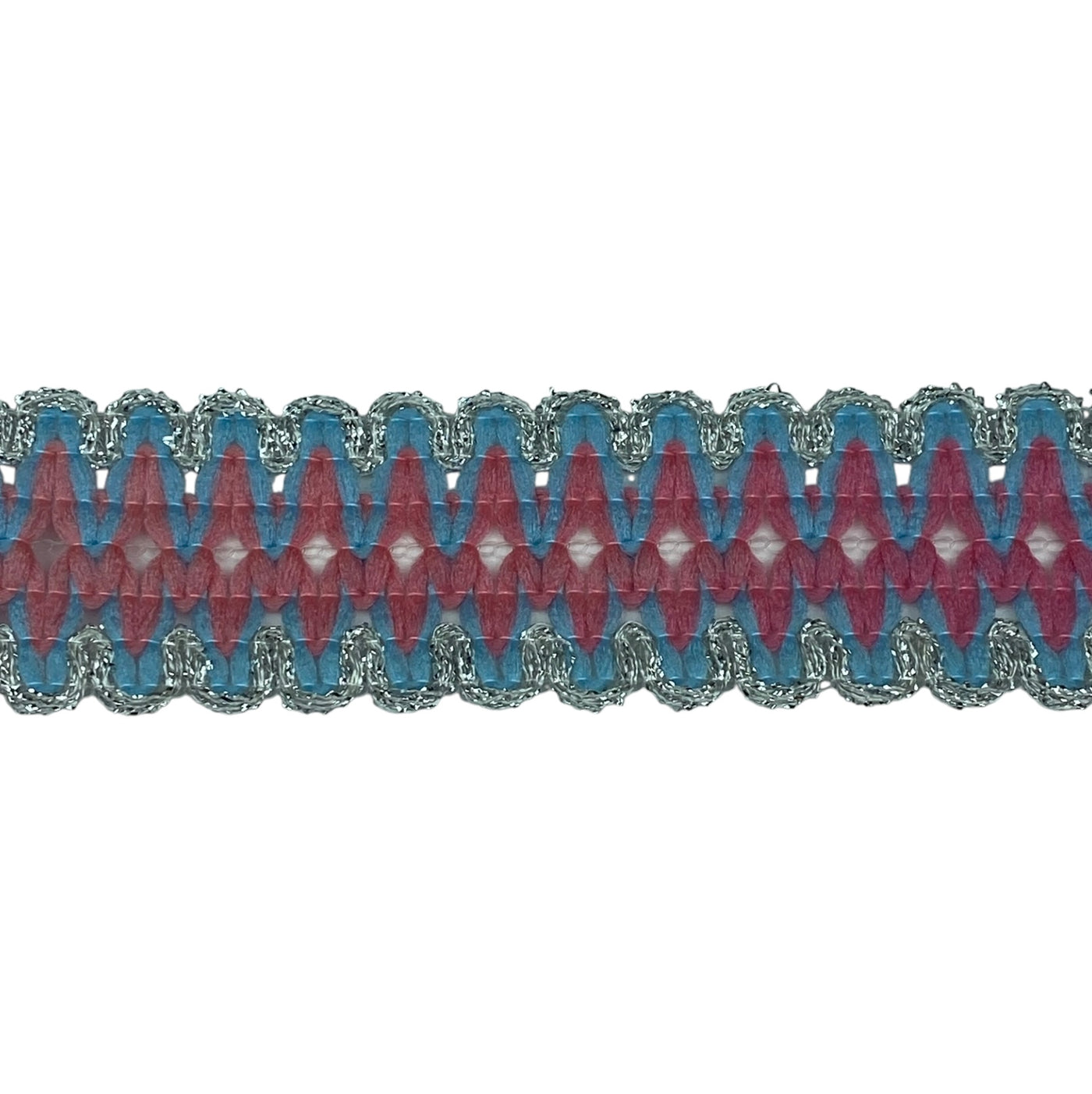 Decorative Trim - Pink/Light Blue/Silver