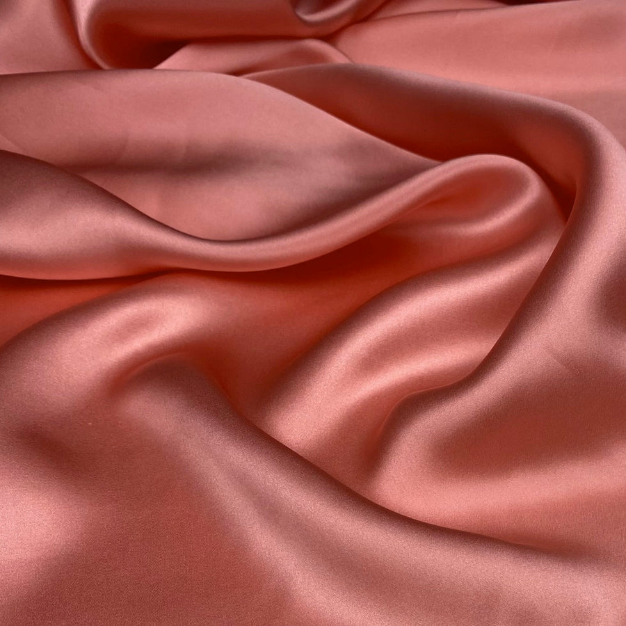 Mulberry Silk Charmeuse Satin - Passion Pink