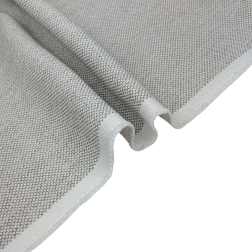 Woven Upholstery Remnant - White/Beige