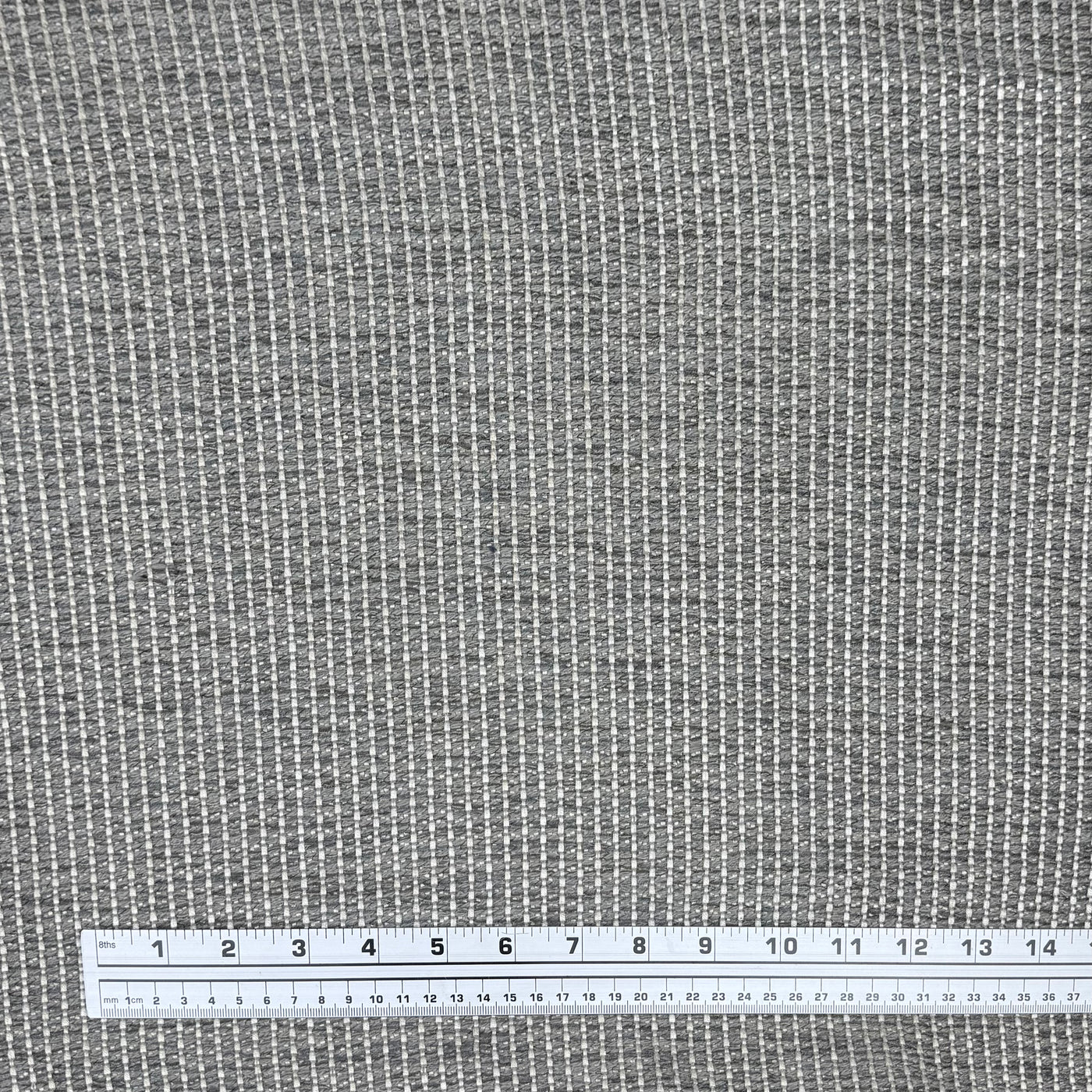 Cotton Striped Upholstery Remnant - Grey/White