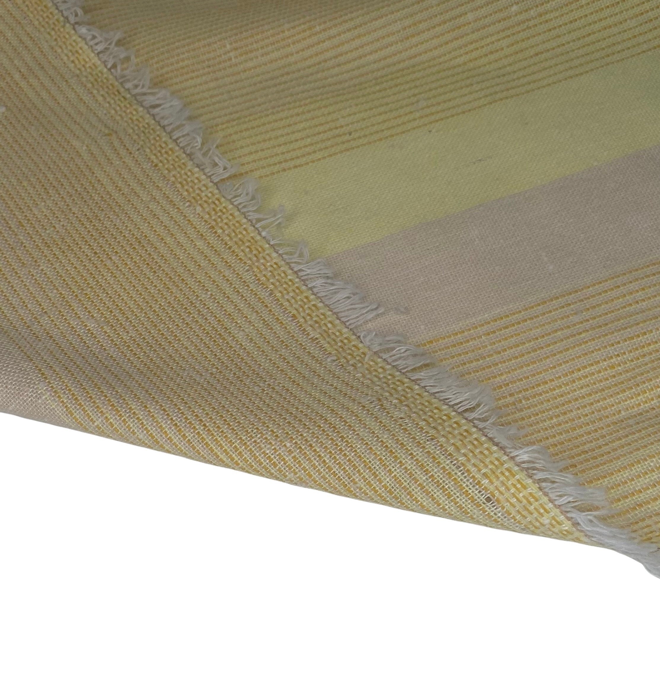 Striped Cotton/Linen - Yellow/Beige