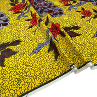 Super Wax African Printed Cotton - Peacock - Yellow