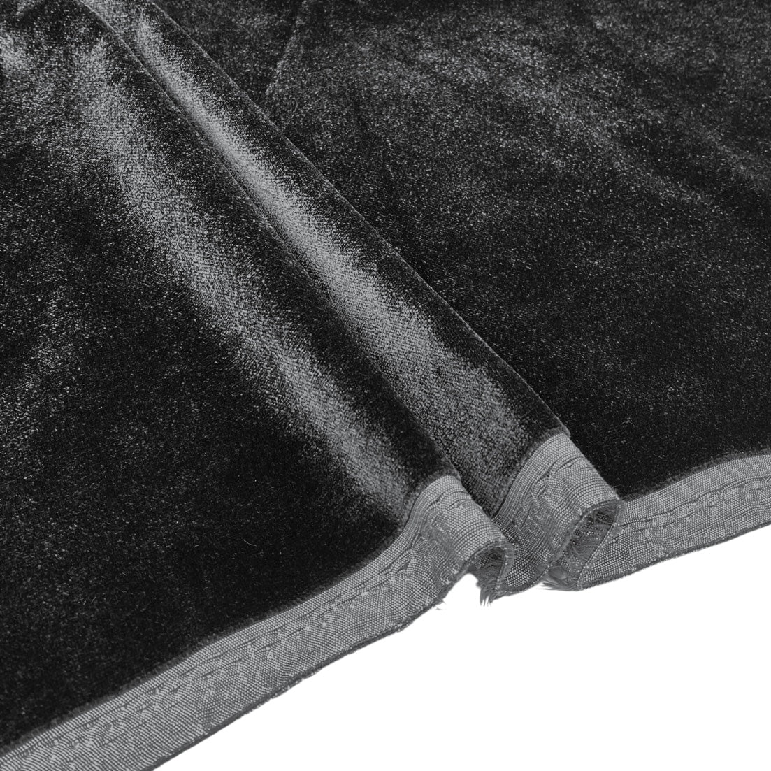 Velvet Upholstery Designer Remnant - Dark Grey