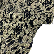 Floral Lace - Black/Beige