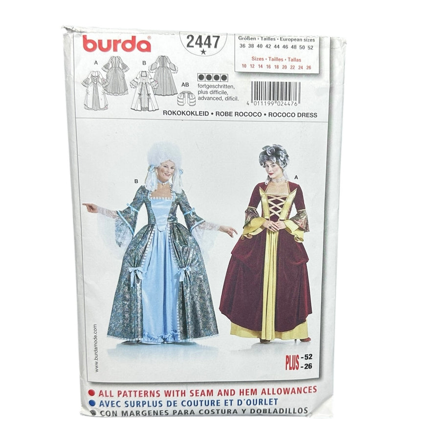 Burda 2447 Dress Costume Sewing Pattern