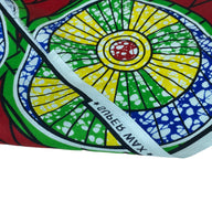 Waxed African Printed Cotton - Circles - Red/Green/Yellow/Blue