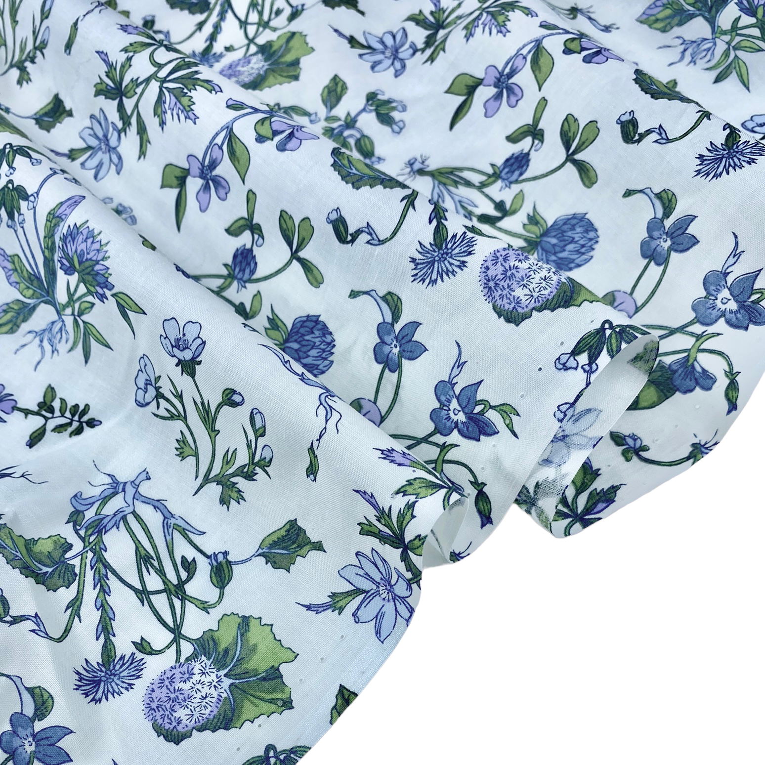 Liberty Printed Tana Lawn Cotton - Floral - White/Green/Blue/Lilac