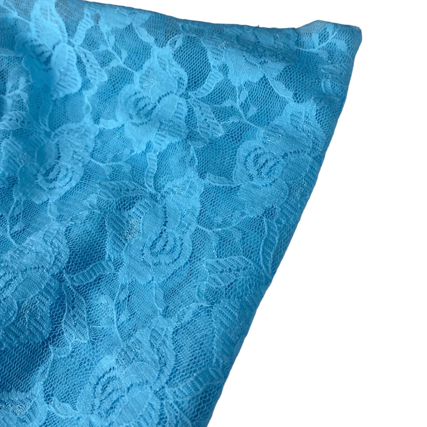 Floral Corded Lace - Light Blue