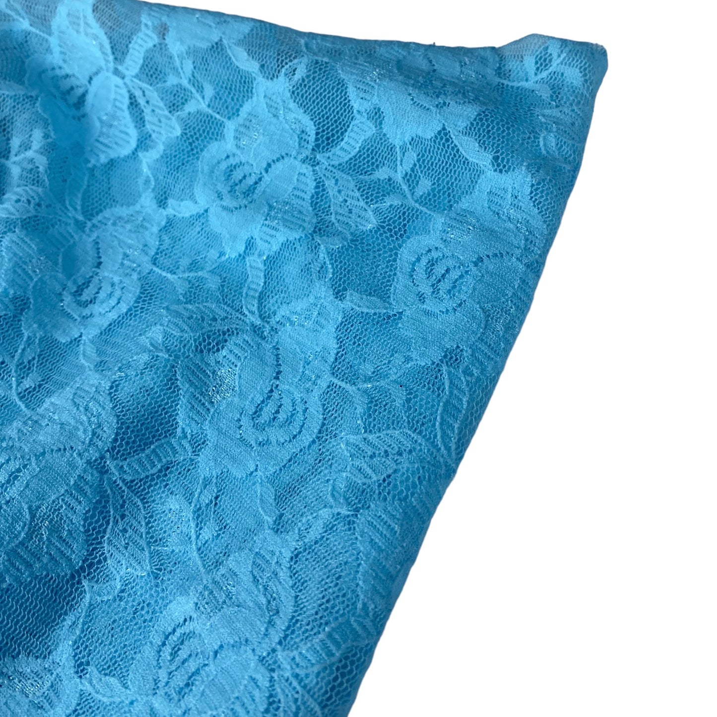 Floral Corded Lace - Light Blue