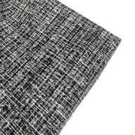 Patterned Upholstery Remnant  - White/Black/Grey