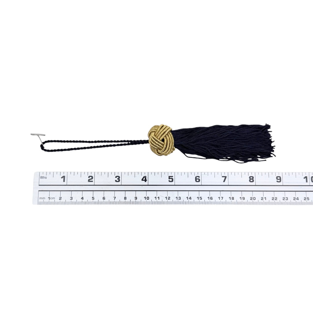 Decorative 4” Tassel - Gold/Navy