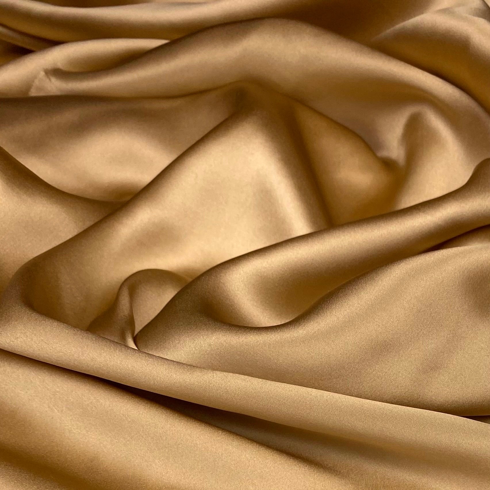Mulberry Silk Charmeuse Satin - Khaki