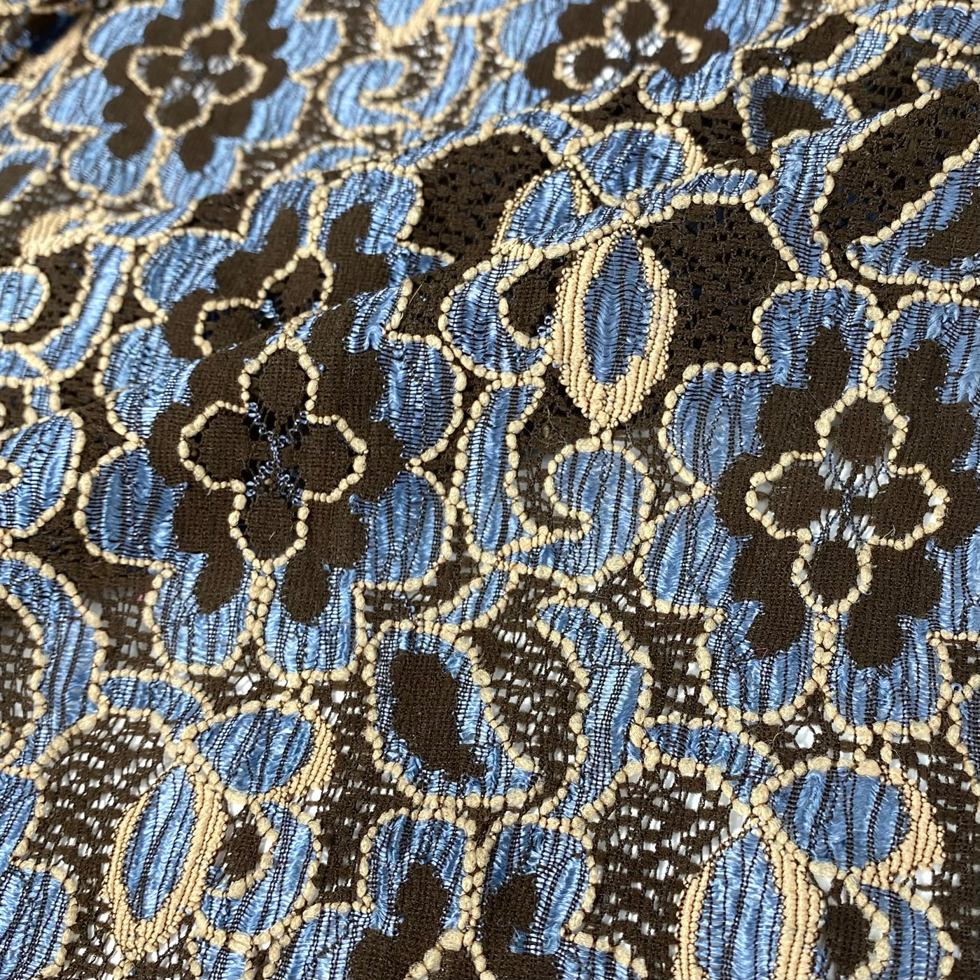 Floral Lace - Brown/Blue/Beige