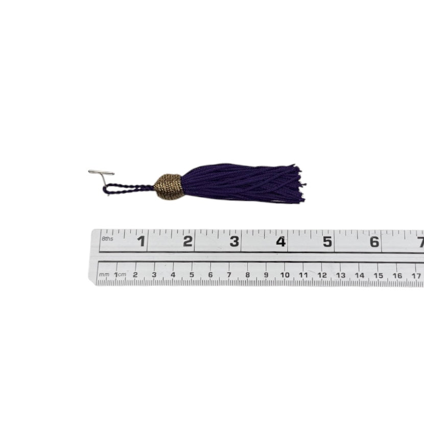 Decorative 3” Tassel - Gold/Purple