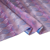 Paisley Silk/Polyester Jacquard - Pink / Blue - Remnant