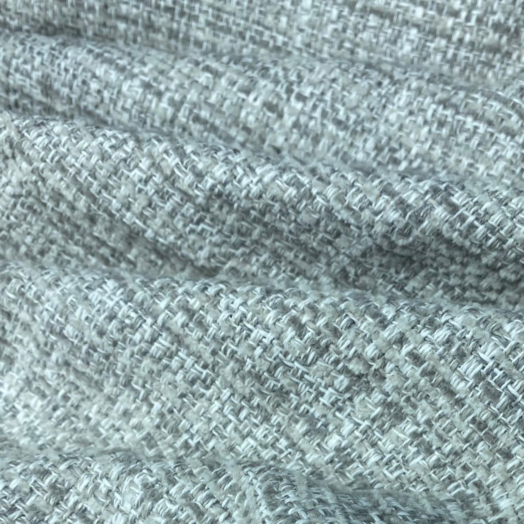 Upholstery Designer Remnant  - White/Grey
