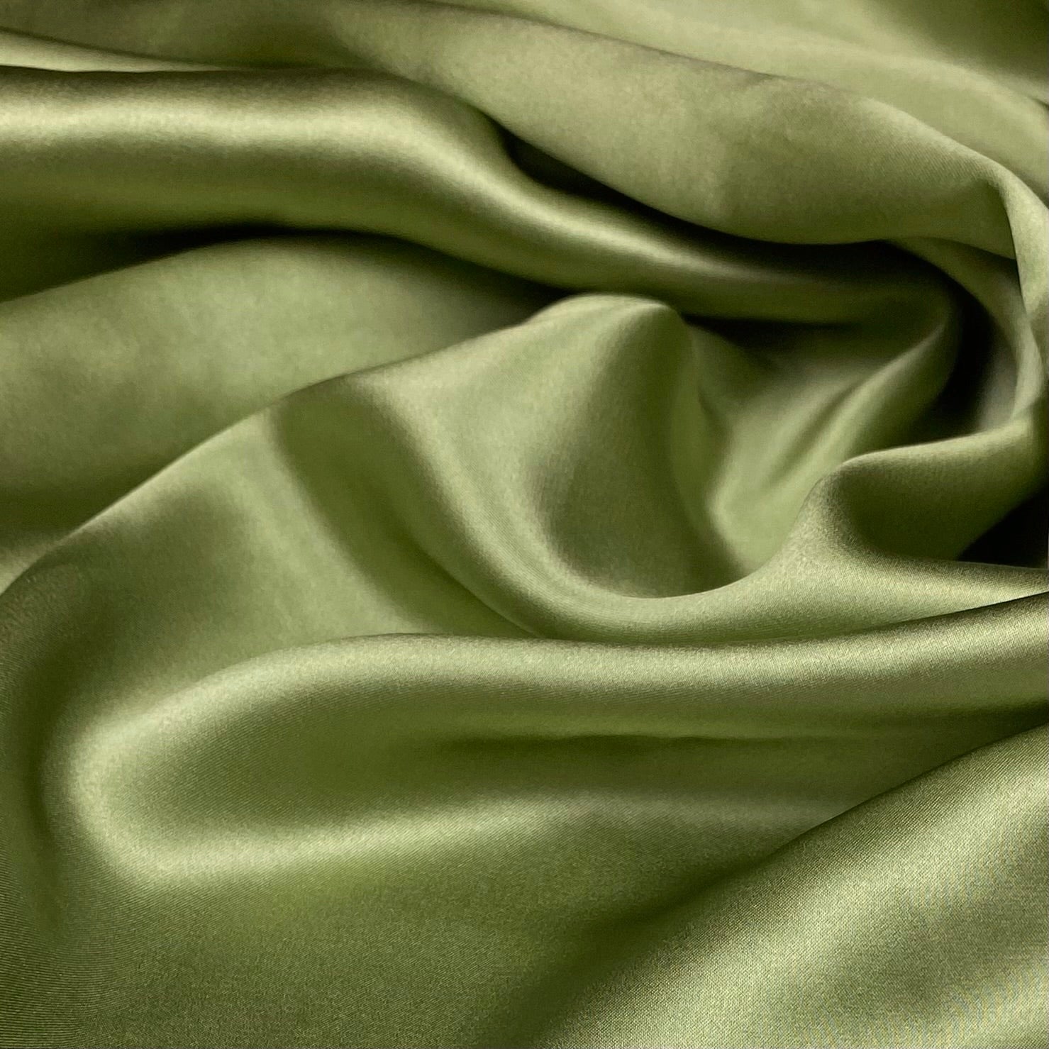 Mulberry Silk Charmeuse Satin - Light Green