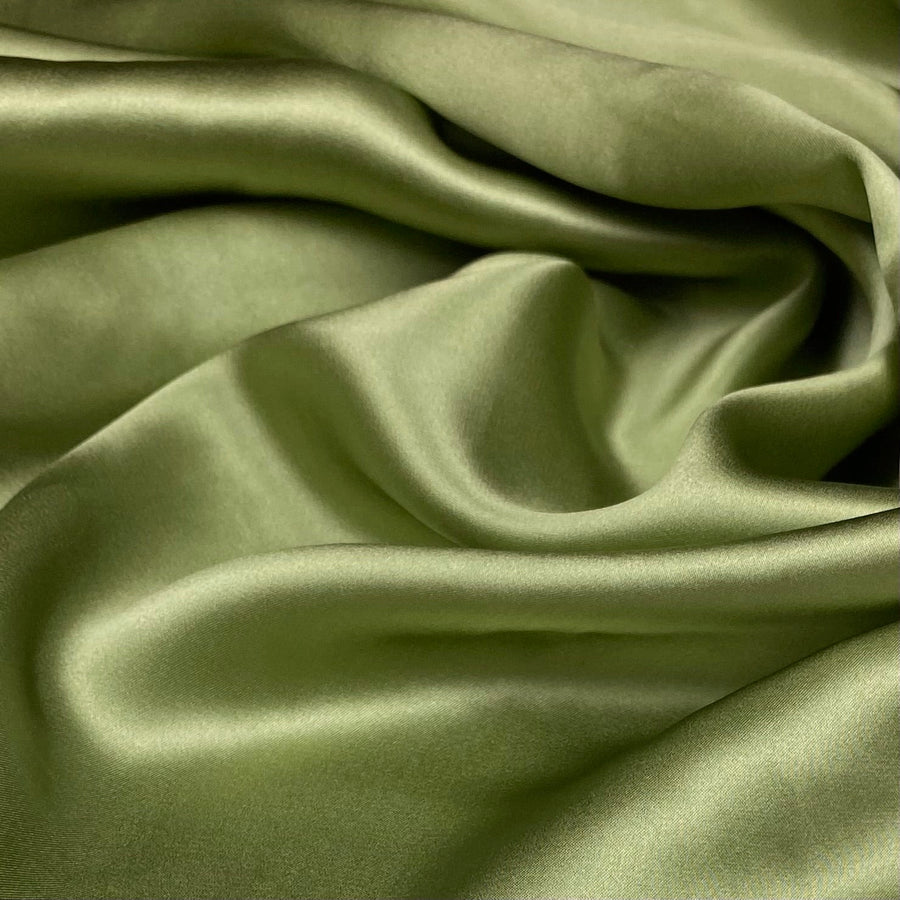Mulberry Silk Charmeuse Satin - Light Green