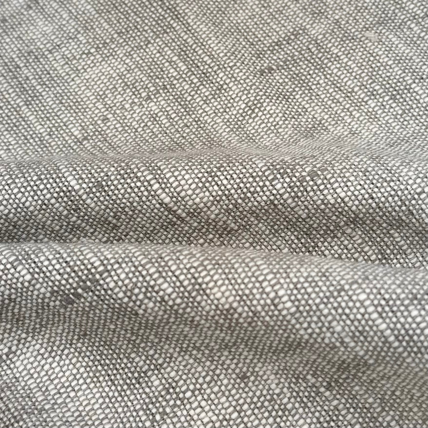 Woven Cotton/Linen Upholstery Remnant - Ivory/Grey