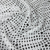 Polyester Eyelet Knit - White