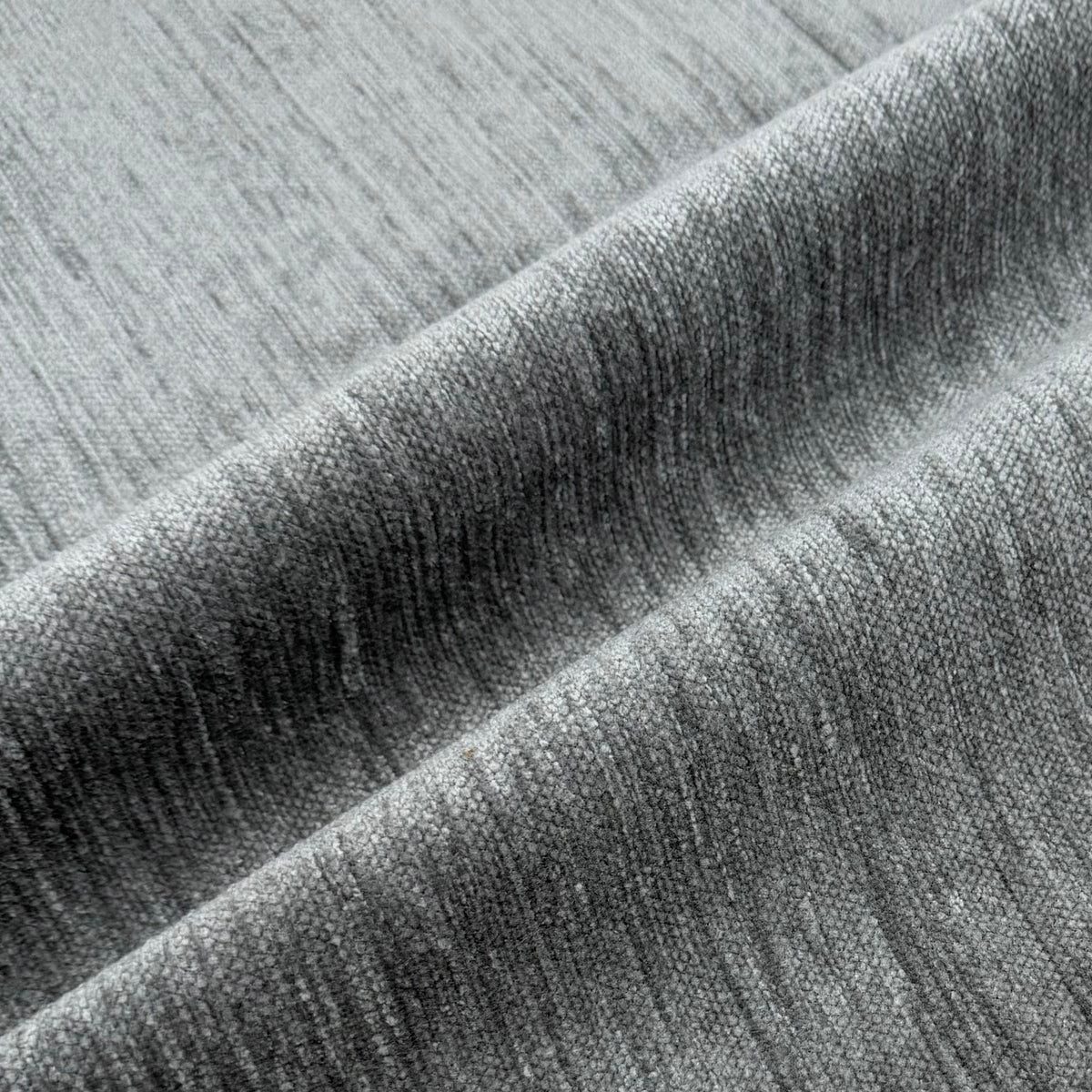 Interfaced Chenille Upholstery Remnant - Grey