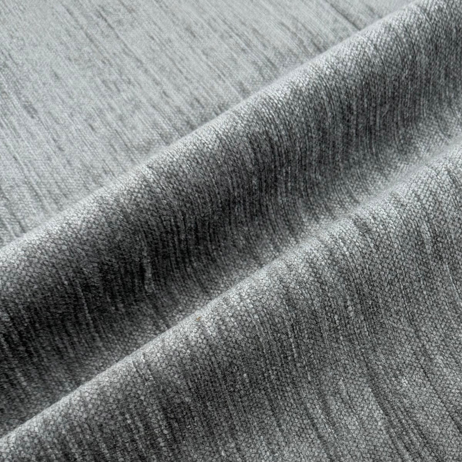 Interfaced Chenille Upholstery Remnant - Grey