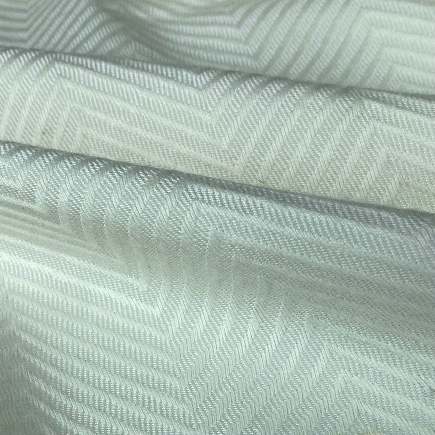 Chevron Upholstery Designer Remnant  - Ivory