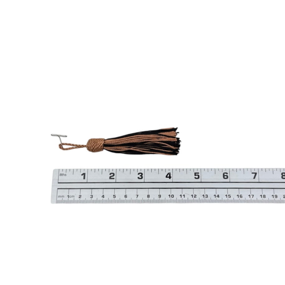 Decorative 3 1/4” Tassel - Copper/Black