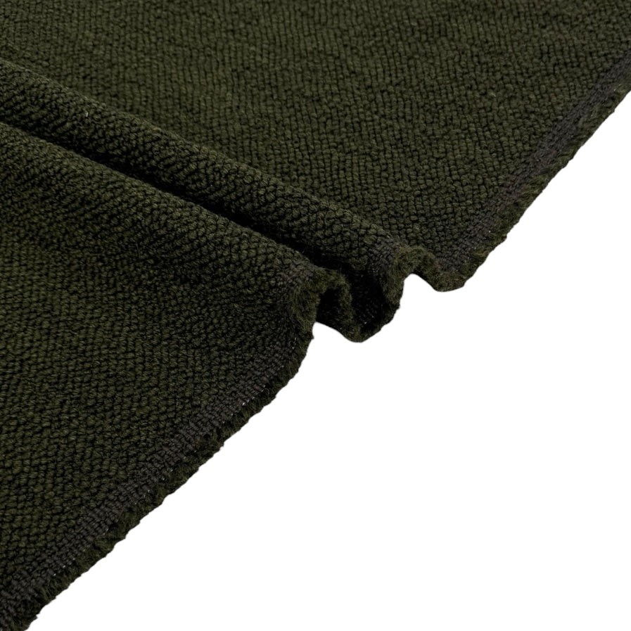 Boucle Wool Upholstery Remnant - Dark Green
