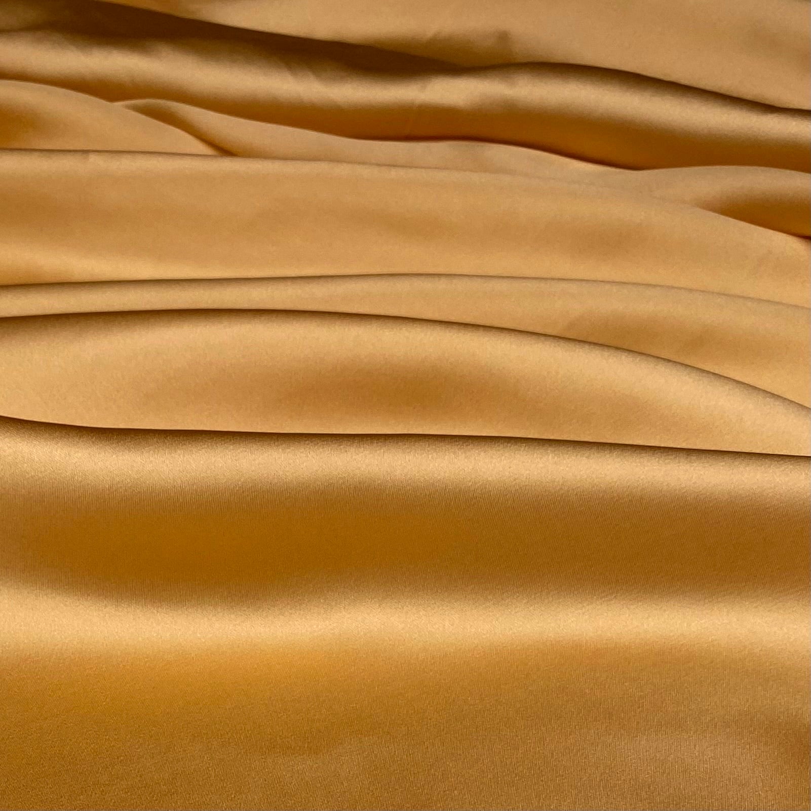 Mulberry Silk Charmeuse Satin - Bright Gold