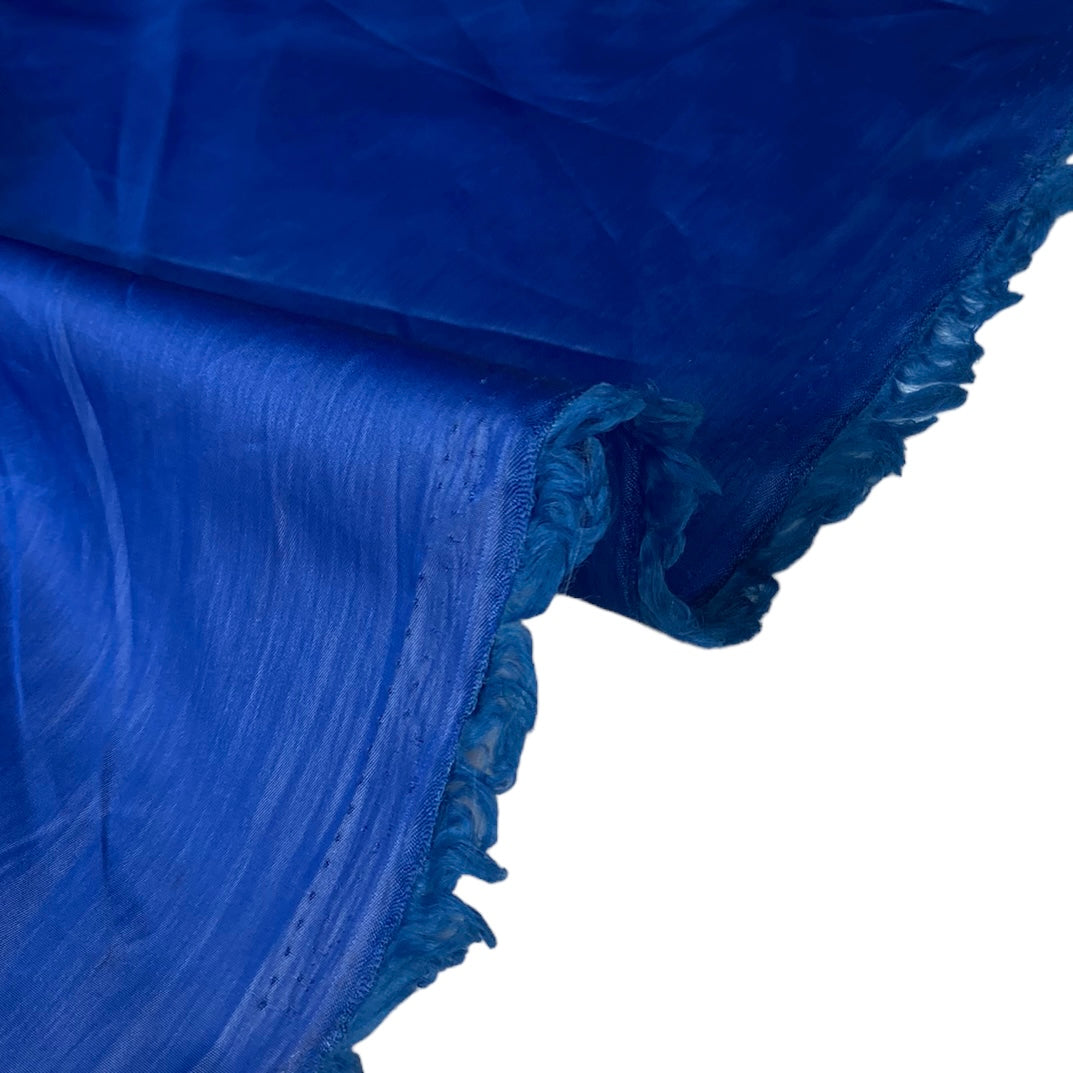 Crinkled Nylon Lining - Blue