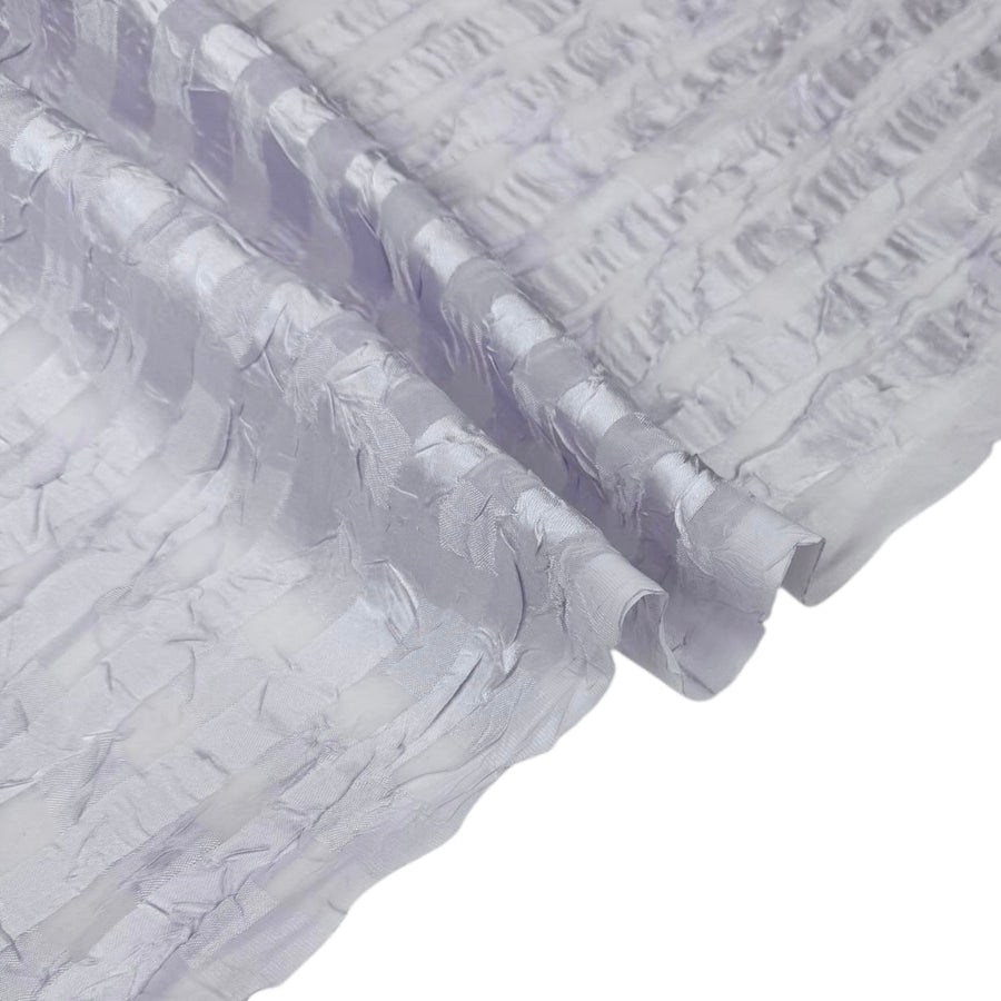 Crinkled Plaid Polyester Sheer - Lavender