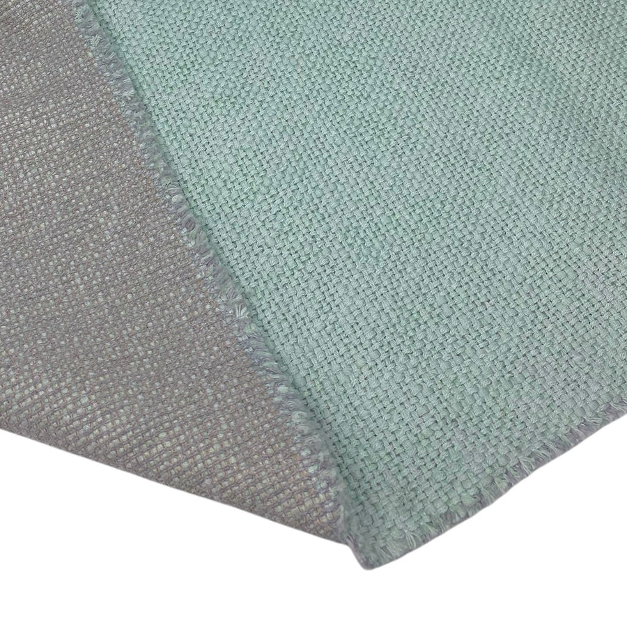 Woven Cotton Upholstery Remnant - Light Green