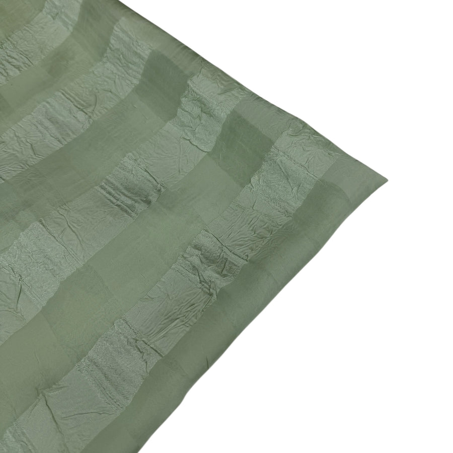 Crinkled Plaid Polyester Sheer - Green