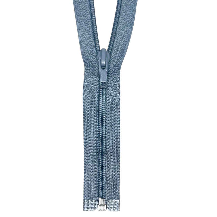 Coil One-Way Open End Zipper 20” - Grey