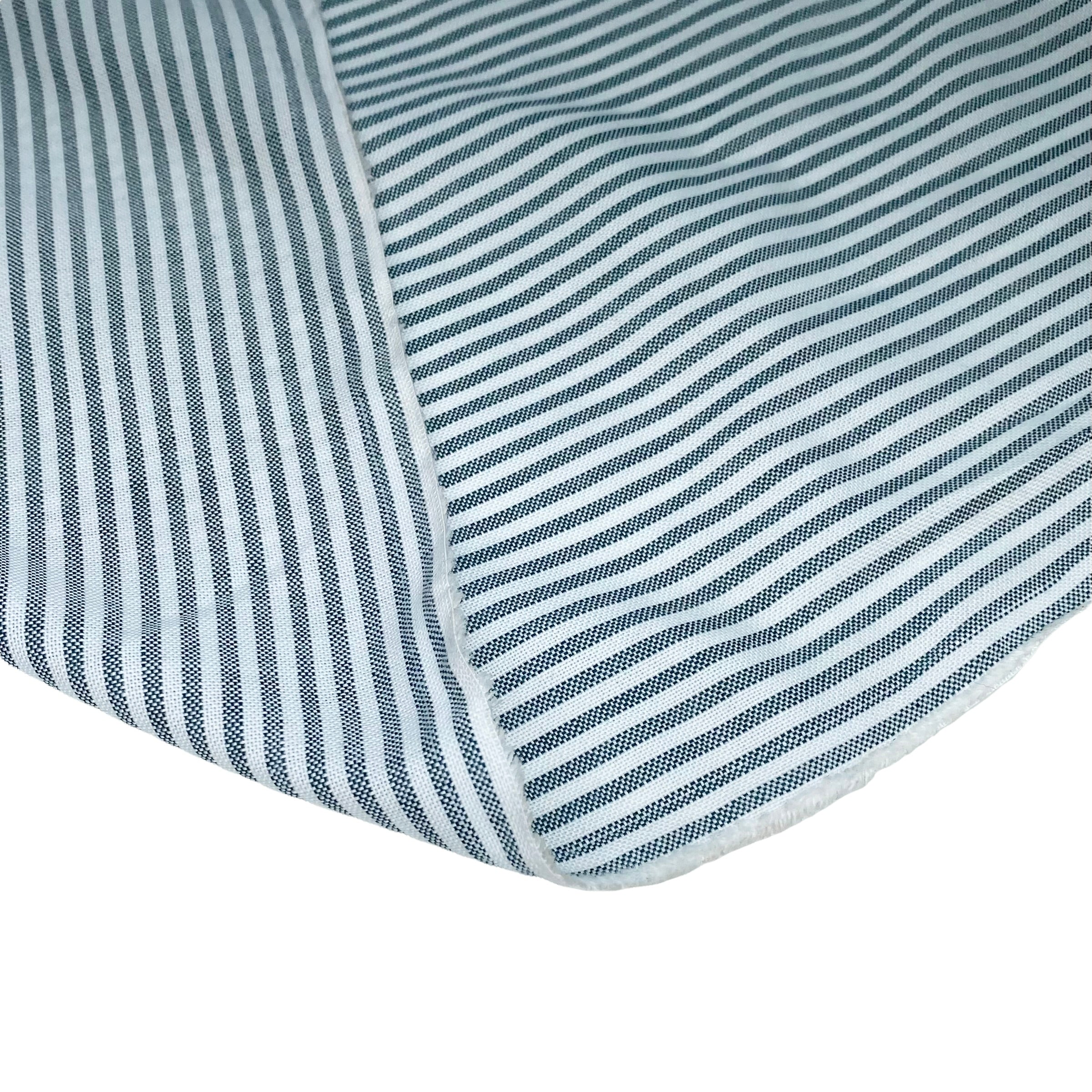 Striped Woven Cotton Blend - White/Green
