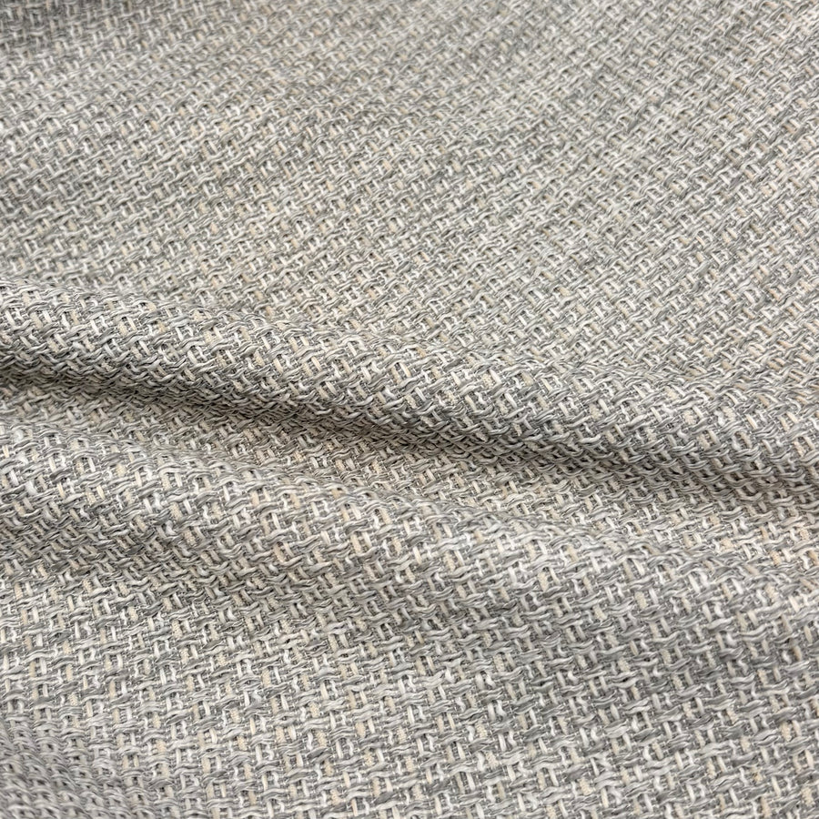 Woven Upholstery Remnant - Grey/Ivory/Beige