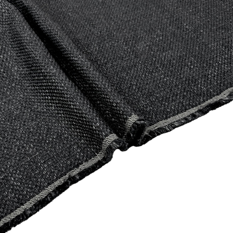 Woven Upholstery Remnant - Dark Grey/Silver