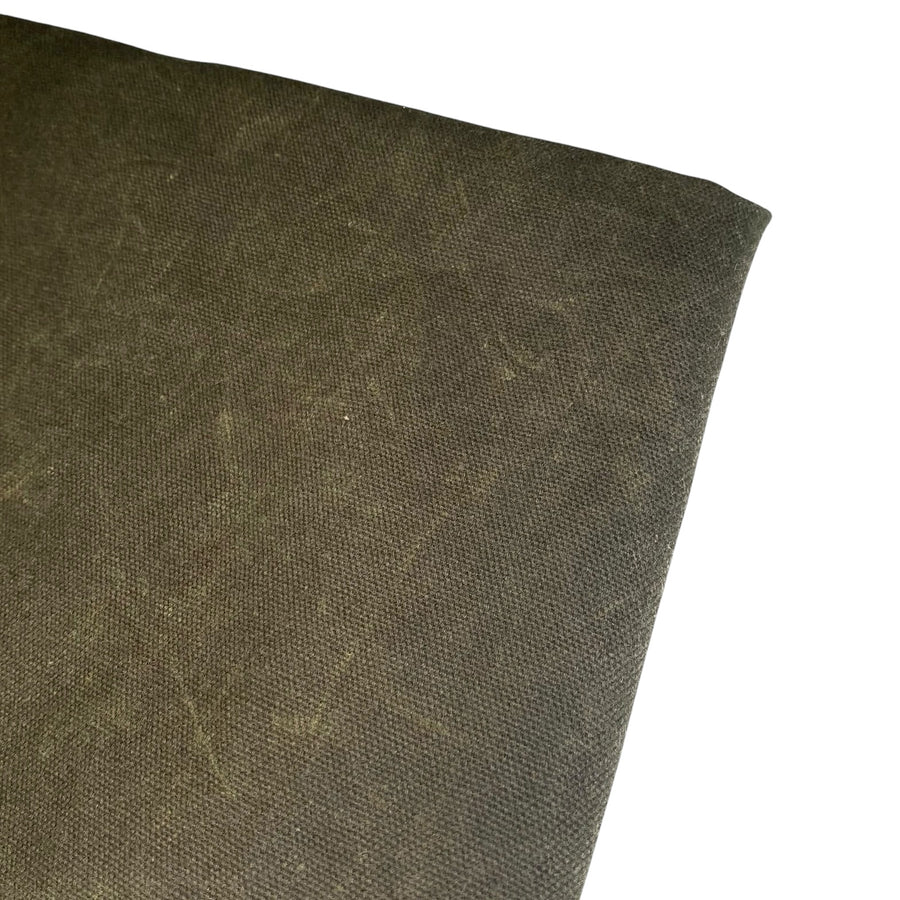 Waxed Cotton Canvas 16oz - Green - Remnant