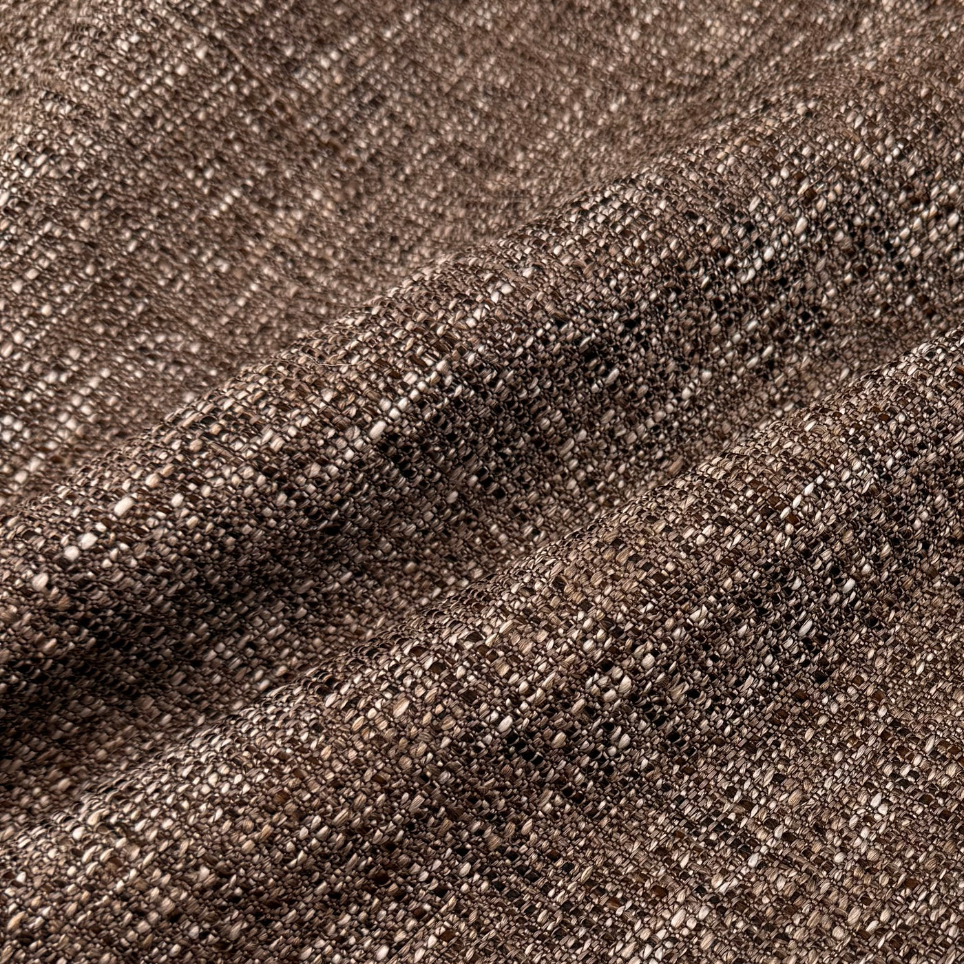 Woven Upholstery Remnant - Brown/White