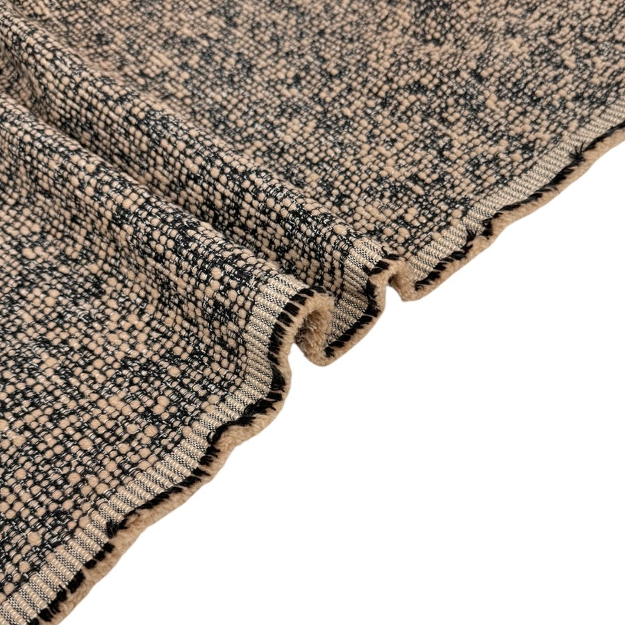 Boucle Upholstery Remnant  - Beige/Navy/White